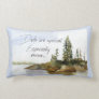 Dad's Are Special, Watercolor Trees on Rocks Lake Lumbar Pillow