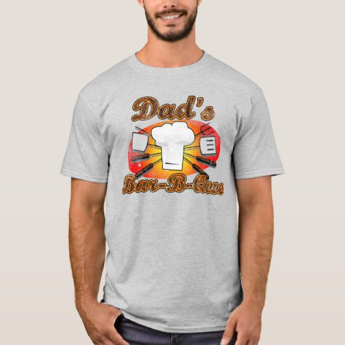 Dads Bar_B_Que Fathers Day BBQ Chef T_Shirt