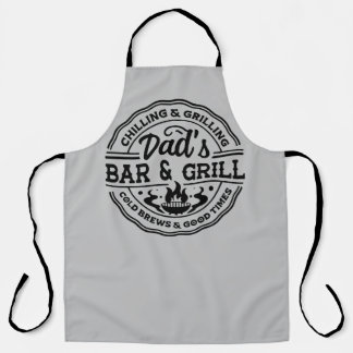 Dads Bar & Grill Chilling & Grilling Apron