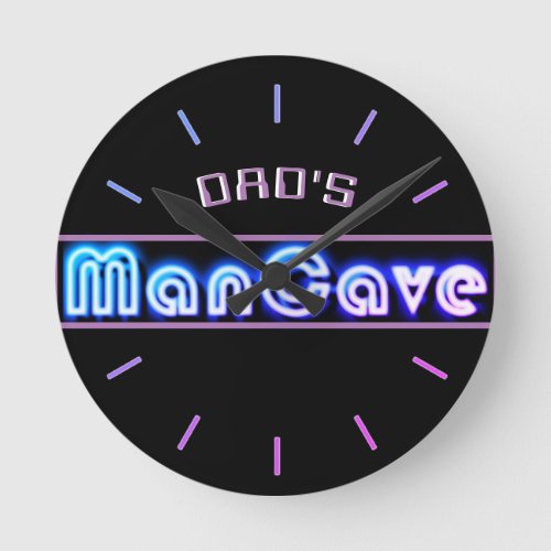 DADS BAR MANCAVE DEN _ Neon Clock Customizable