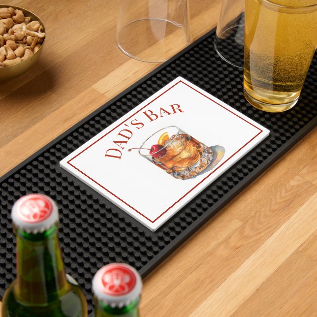 Dad's Bar Old Fashion Cocktail Party  Bar Mat (Insitu (Bar 2))