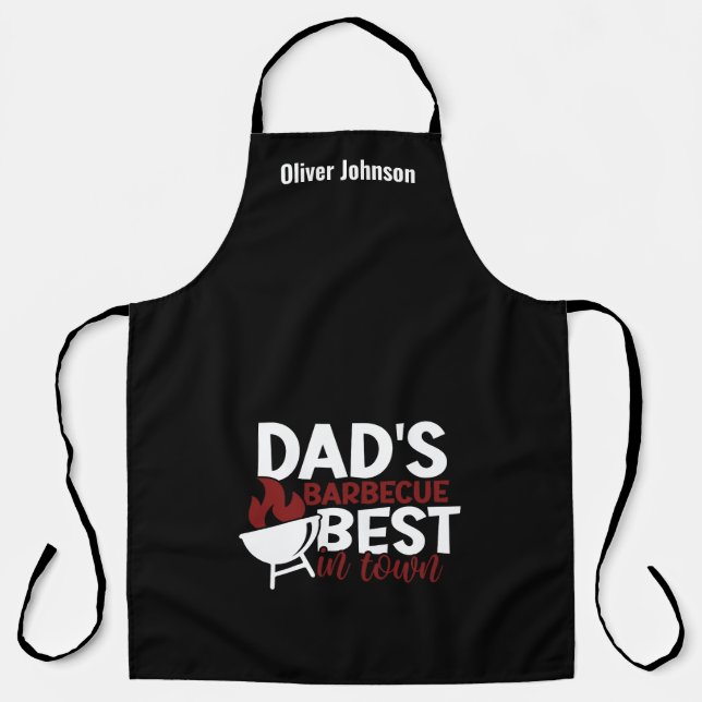Dad's Barbecue The Best In Town Father's Day Apron (Front)