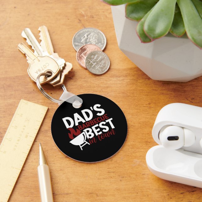 Dad's Barbecue The Best In Town Father's Day Keychain (Desk)