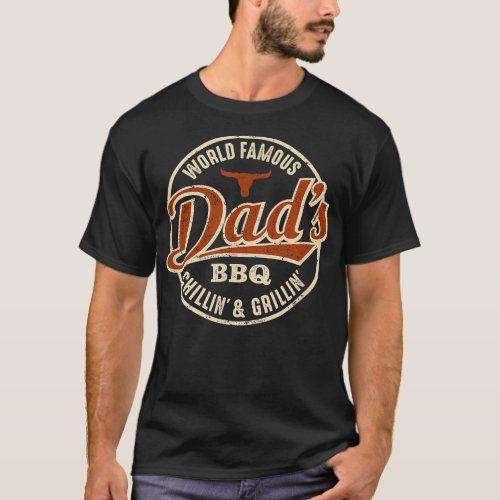 Dads BBQ Chilling and Grilling Vintage T_Shirt