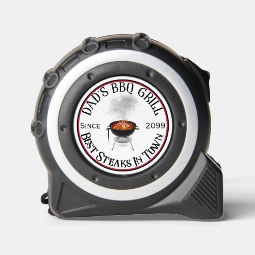 Dads BBQ Grill  Personalized Tape Measure