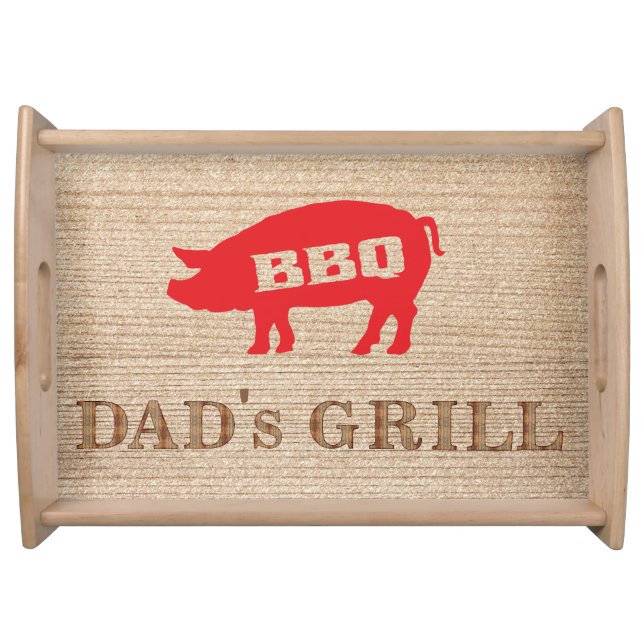 Dad's BBQ serving tray (Front)