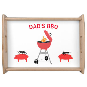 Dad's BBQ Serving Tray with Ants and Pig