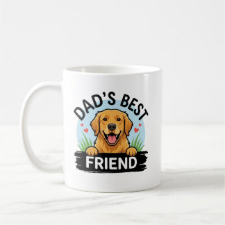 Dad's Best Friend Golden Retriever Dog Dad Mug
