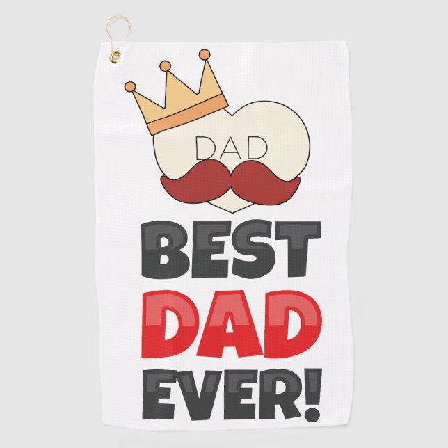 Dad's Best Golfing Buddy: Best Dad Golf Towel (Front)