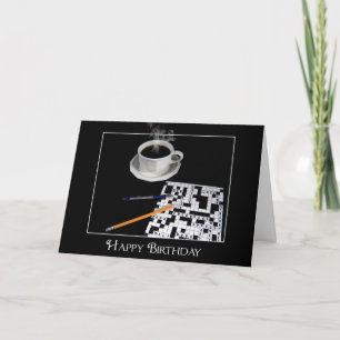 Dad's Birthday Crossword Puzzle Card