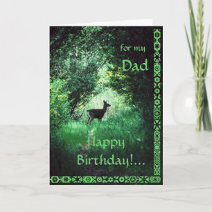 Dad's Birthday: Deer in woods Card