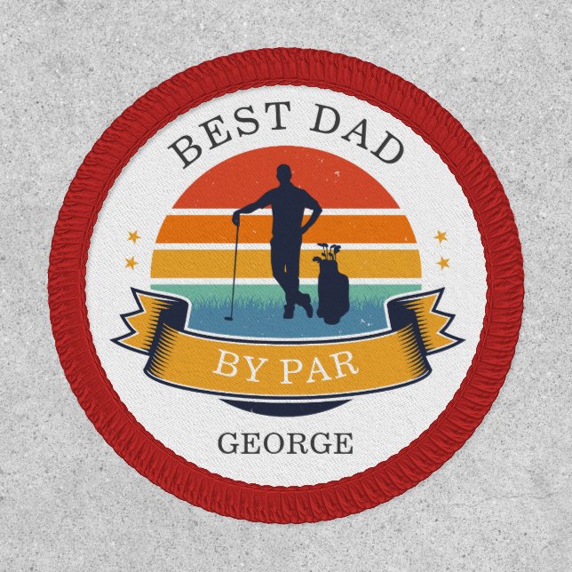 Dads Birthday Golfing Funny Fathers Day Patch (Front)