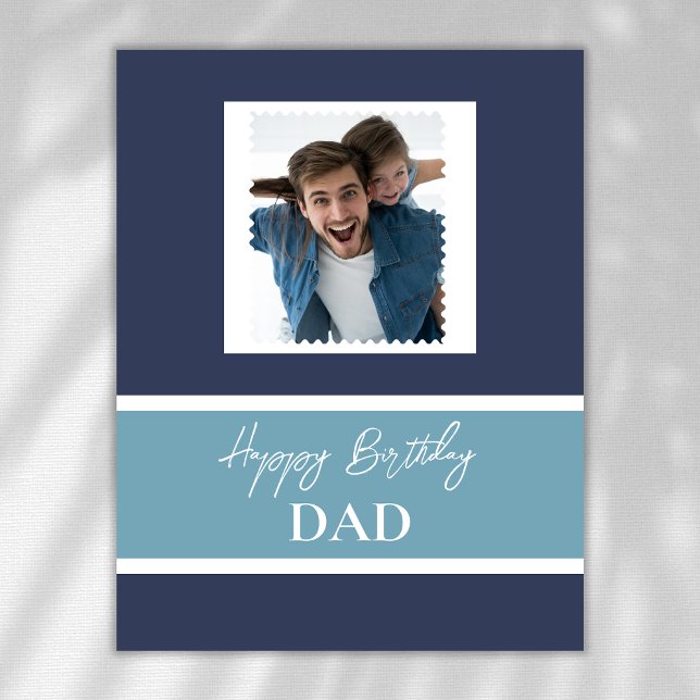 Dad's Birthday Personalized Photo Thank You Card (Creator Uploaded)