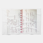 Dad&#39;s Biscuit And Gravy Recipe In His Own Handwrit Kitchen Towel at Zazzle