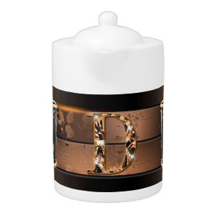 Dad's Black and Copper Tool Mug Porcelain Teapot