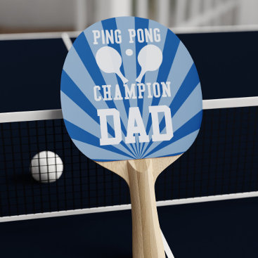 Dad's Blue Ping Pong Champion Paddle