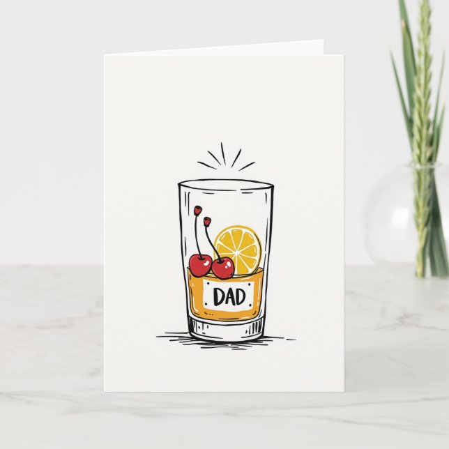 Dads Citrus Drink Fathers Day Card (Front)
