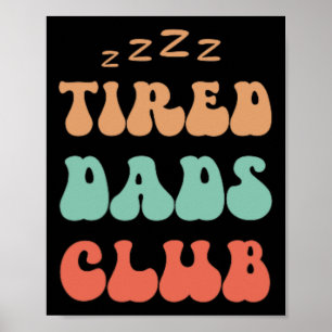Dads Club Car Race Track On Dad Daddy Fathers Day  Poster
