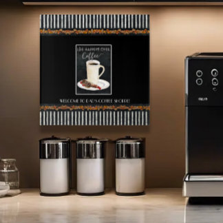 Dads Coffee Shop Chocolate Black White Chalkboard Acrylic Print