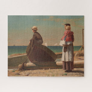 Dad's Coming! 1873 Winslow Homer Fine Art Jigsaw Puzzle