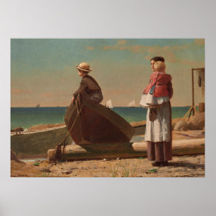 Dad's Coming! 1873 Winslow Homer Fine Art Poster