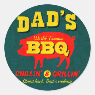 Dad's Cooking Classic Round Sticker