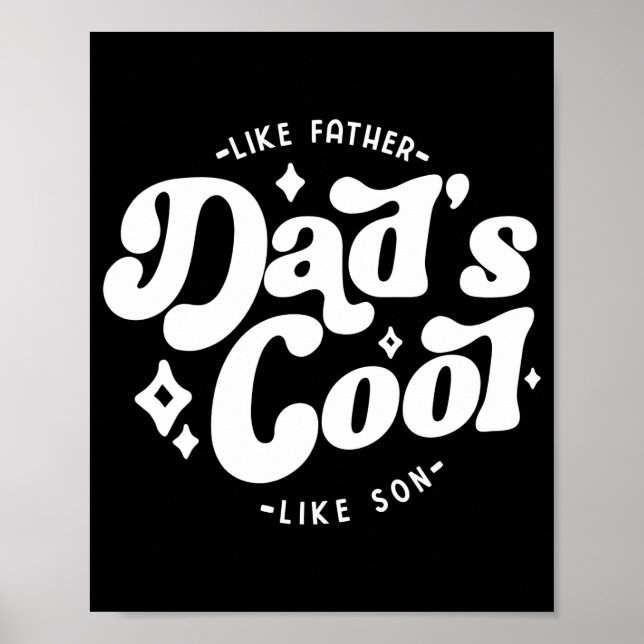 Dads Cool Funny Dad Matches Sons Cooler  Poster (Front)