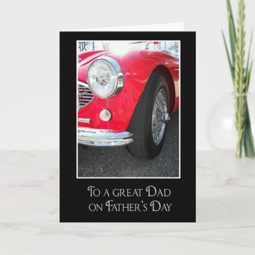 Dads Day Sports Car Card