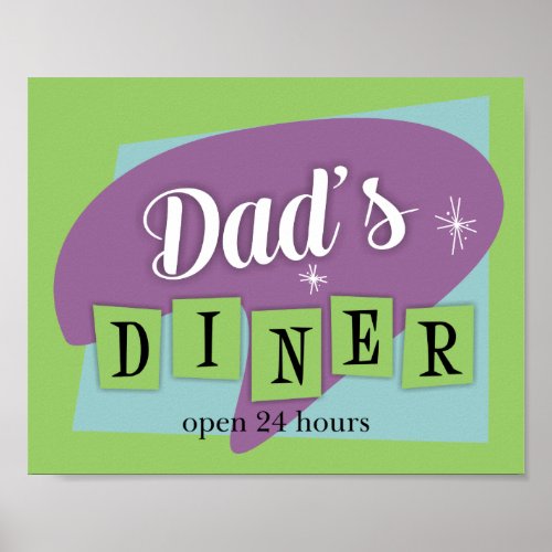 Dads Diner Custom Kitchen Print