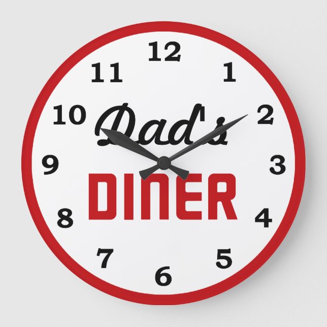 Dad's Diner Large Clock (Front)