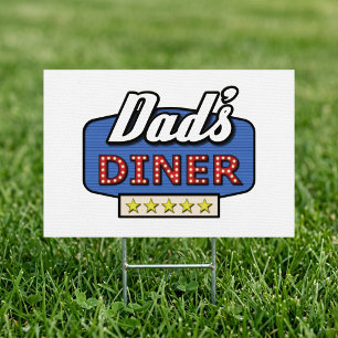 Dad's Diner Logo - Home BBQ Sign