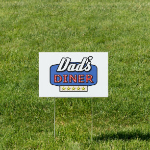 Dad's Diner Logo - Home BBQ Sign