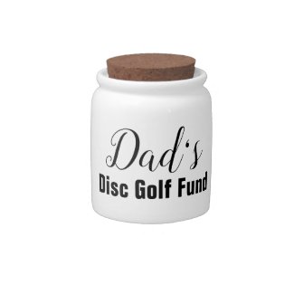 Dad's Disc Golf Fund Desk Jar or Bank