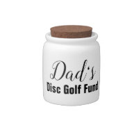 Dad's Disc Golf Fund Desk Jar or Bank