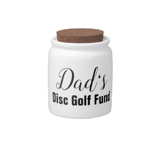 Dad's Disc Golf Fund Desk Jar or Bank