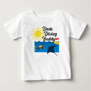 Dads Diving Buddy Design - Baby Fine Jersey T-Shir Baby T-Shirt