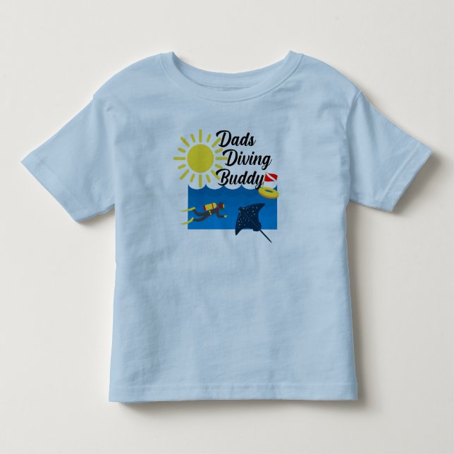 Dads Diving Buddy Design - Toddler Fine Jersey T-S Toddler T-shirt (Front)