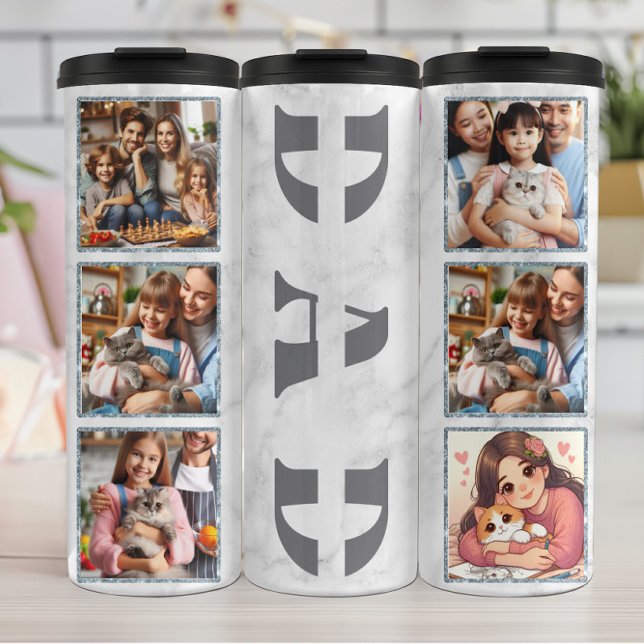 Dad's: Family, Love, Memories Gray Thermal Tumbler (Creator Uploaded)