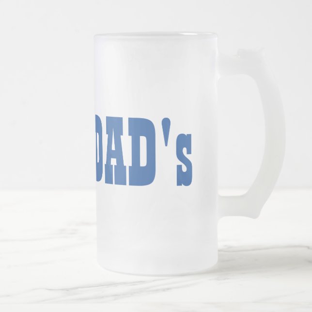 Dad's Fathers Day Birthday Frosted Glass Beer Mug (Right)