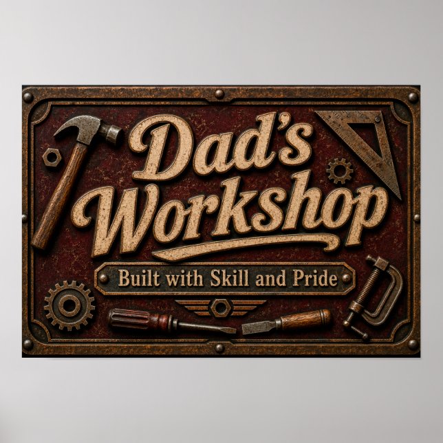 Dad's Father's Day Garage Signs (Front)