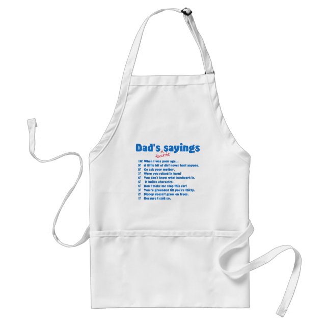 Dads favorite sayings apron (Front)