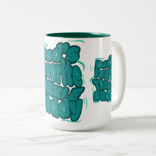 Dad's Favorite Tackle Funny Design Two-Tone Coffee Mug