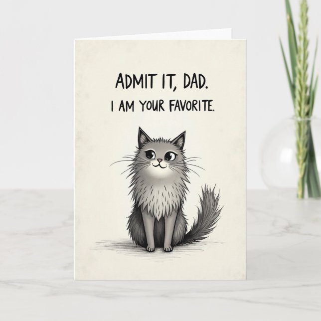 Dads Feline Favorite Card (Front)