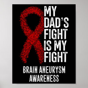 Dad's Fight Is My Fight Brain Aneurysm Awareness  Poster