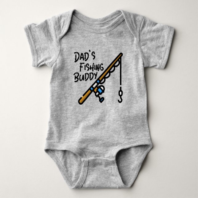 DAD'S FISHING BUDDY BABY BODYSUIT (Front)