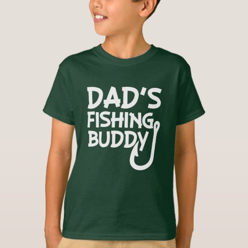 Dads Fishing Buddy funny boys shirt