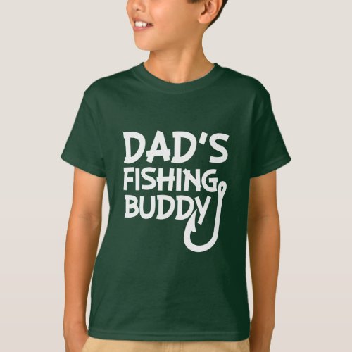 Dads Fishing Buddy funny boys shirt