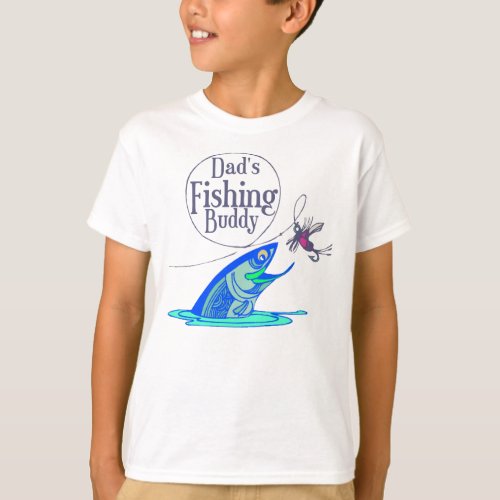 Dads Fishing Buddy Kids T_shirts