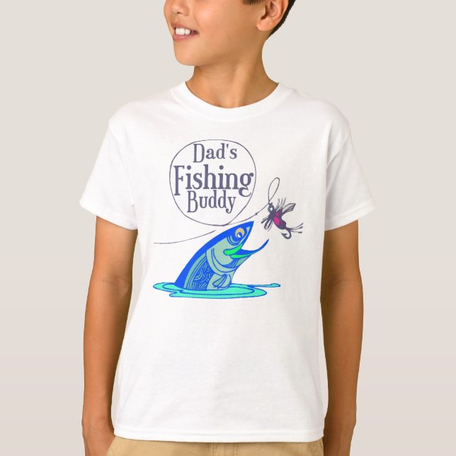 Dad's Fishing Buddy Kids T-shirts (Front)
