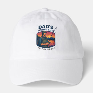 Dad's Fishing Club RetroSunset Personalized  Hat